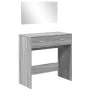 Tocador con espejo color gris Sonoma 80x39x80 cm de vidaXL, Tocadores para dormitorios - Ref: Foro24-840707, Precio: 86,26 €,...