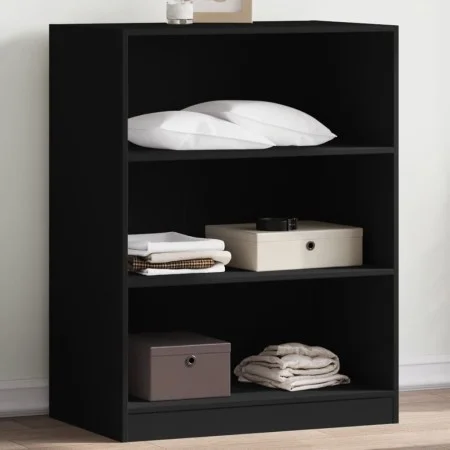 Schwarzer Kleiderschrank aus Holzwerkstoff, 77 x 48 x 102 cm von vidaXL, Kommoden-Organizer und Bar-Kleiderbügel - Ref: Foro2...