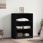Armario de madera de ingeniería negro 77x48x102 cm de vidaXL, Organizadores de vestidores y perchas de barra - Ref: Foro24-84...