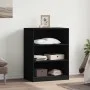 Schwarzer Kleiderschrank aus Holzwerkstoff, 77 x 48 x 102 cm von vidaXL, Kommoden-Organizer und Bar-Kleiderbügel - Ref: Foro2...