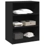 Schwarzer Kleiderschrank aus Holzwerkstoff, 77 x 48 x 102 cm von vidaXL, Kommoden-Organizer und Bar-Kleiderbügel - Ref: Foro2...