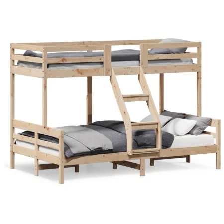 Solid pine wood bunk bed 80x200/120x200 cm by vidaXL, Beds and slatted bases - Ref: Foro24-3207161, Price: 301,05 €, Discount: %