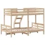 Solid pine wood bunk bed 80x200/120x200 cm by vidaXL, Beds and slatted bases - Ref: Foro24-3207161, Price: 301,05 €, Discount: %