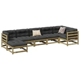 7-piece garden sofa set with impregnated pine wood cushions by vidaXL, Garden sets - Ref: Foro24-3299548, Price: 705,94 €, Di...
