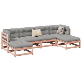 6-piece garden sofa set with Douglas fir wood cushions by vidaXL, Garden sets - Ref: Foro24-3299569, Price: 514,03 €, Discoun...