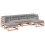 6-piece garden sofa set with Douglas fir wood cushions by vidaXL, Garden sets - Ref: Foro24-3299569, Price: 514,03 €, Discoun...