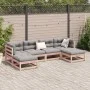 6-piece garden sofa set with Douglas fir wood cushions by vidaXL, Garden sets - Ref: Foro24-3299569, Price: 514,03 €, Discoun...