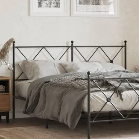Kopfteil aus schwarzem Metall, 150 cm von vidaXL, Kopf- und Fußteile - Ref: Foro24-376536, Preis: 47,73 €, Rabatt: %