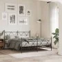 Kopfteil aus schwarzem Metall, 150 cm von vidaXL, Kopf- und Fußteile - Ref: Foro24-376536, Preis: 47,73 €, Rabatt: %