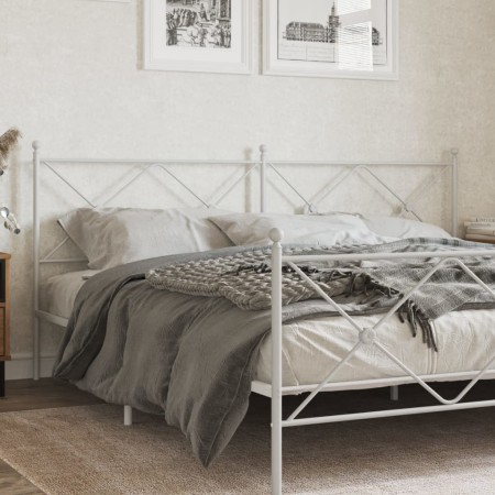 Kopfteil aus weißem Metall, 193 cm von vidaXL, Kopf- und Fußteile - Ref: Foro24-376588, Preis: 50,24 €, Rabatt: %