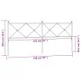 Cabecero de metal blanco 193 cm de vidaXL, Cabeceros y pies de cama - Ref: Foro24-376588, Precio: 49,46 €, Descuento: %