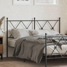 Kopfteil aus schwarzem Metall, 137 cm von vidaXL, Kopf- und Fußteile - Ref: Foro24-376534, Preis: 47,29 €, Rabatt: %