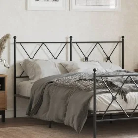Kopfteil aus schwarzem Metall, 137 cm von vidaXL, Kopf- und Fußteile - Ref: Foro24-376534, Preis: 46,57 €, Rabatt: %