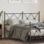 Black metal headboard 137 cm by vidaXL, Headboards and footboards - Ref: Foro24-376534, Price: 47,29 €, Discount: %