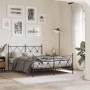 Black metal headboard 137 cm by vidaXL, Headboards and footboards - Ref: Foro24-376534, Price: 47,29 €, Discount: %