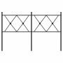 Black metal headboard 137 cm by vidaXL, Headboards and footboards - Ref: Foro24-376534, Price: 47,29 €, Discount: %