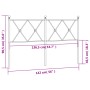 Black metal headboard 137 cm by vidaXL, Headboards and footboards - Ref: Foro24-376534, Price: 47,29 €, Discount: %