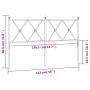 Cabecero de metal blanco 137 cm de vidaXL, Cabeceros y pies de cama - Ref: Foro24-376583, Precio: 46,57 €, Descuento: %