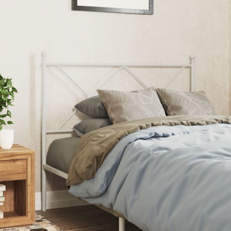 Cabecero de metal blanco 107 cm de vidaXL, Cabeceros y pies de cama - Ref: Foro24-376581, Precio: 39,76 €, Descuento: %