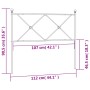 Kopfteil aus weißem Metall, 107 cm von vidaXL, Kopf- und Fußteile - Ref: Foro24-376581, Preis: 39,76 €, Rabatt: %