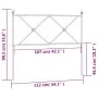 White metal headboard 107 cm by vidaXL, Headboards and footboards - Ref: Foro24-376581, Price: 39,17 €, Discount: %