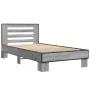 Sonoma-graues Metall-Holzwerkstoff-Bettgestell 90 x 200 cm von vidaXL, Betten und Lattenroste - Ref: Foro24-845655, Preis: 93...