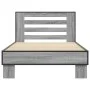 Sonoma gray metal engineered wood bed frame 90x200 cm by vidaXL, Beds and slatted bases - Ref: Foro24-845655, Price: 93,86 €,...