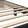 Black engineered wood and metal bed frame 75x190 cm by vidaXL, Beds and slatted bases - Ref: Foro24-845657, Price: 90,94 €, D...