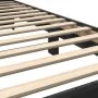 Black engineered wood and metal bed frame 75x190 cm by vidaXL, Beds and slatted bases - Ref: Foro24-845657, Price: 89,83 €, D...