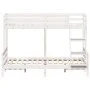 Solid white pine wood bunk bed 80x200/140x200 cm by vidaXL, Beds and slatted bases - Ref: Foro24-3207182, Price: 377,99 €, Di...