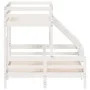 Solid white pine wood bunk bed 80x200/140x200 cm by vidaXL, Beds and slatted bases - Ref: Foro24-3207182, Price: 377,99 €, Di...