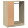 Schwarzer Kleiderschrank aus Holzwerkstoff, 77 x 48 x 102 cm von vidaXL, Kommoden-Organizer und Bar-Kleiderbügel - Ref: Foro2...
