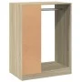 Schwarzer Kleiderschrank aus Holzwerkstoff, 77 x 48 x 102 cm von vidaXL, Kommoden-Organizer und Bar-Kleiderbügel - Ref: Foro2...
