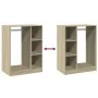 Schwarzer Kleiderschrank aus Holzwerkstoff, 77 x 48 x 102 cm von vidaXL, Kommoden-Organizer und Bar-Kleiderbügel - Ref: Foro2...