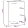 Schwarzer Kleiderschrank aus Holzwerkstoff, 77 x 48 x 102 cm von vidaXL, Kommoden-Organizer und Bar-Kleiderbügel - Ref: Foro2...
