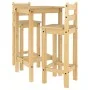High table and bar stools set 3 pieces solid pine wood by vidaXL, Furniture sets for kitchens and dining rooms - Ref: Foro24-...