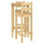 Hochtisch- und Barhocker-Set, 3-teilig, aus massivem Kiefernholz von vidaXL, Möbelsets für Küchen und Esszimmer - Ref: Foro24...