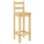 High table and bar stools set 3 pieces solid pine wood by vidaXL, Furniture sets for kitchens and dining rooms - Ref: Foro24-...