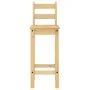 High table and bar stools set 3 pieces solid pine wood by vidaXL, Furniture sets for kitchens and dining rooms - Ref: Foro24-...