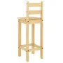 High table and bar stools set 3 pieces solid pine wood by vidaXL, Furniture sets for kitchens and dining rooms - Ref: Foro24-...