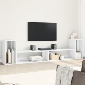 Muebles para TV 2 uds madera de ingeniería blanco 100x30x50 cm