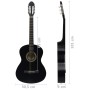 Guitarra clásica para principiantes madera tilo negro 4/4 39" de vidaXL, Guitarras - Ref: Foro24-70110, Precio: 72,78 €, Desc...