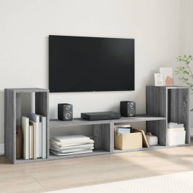 Muebles de TV 2 uds madera ingeniería gris Sonoma 75x30x50 cm