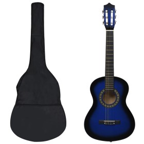 Set de guitarra clásica para principiantes 8 pzas azul 1/2 34"