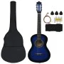 Konzertgitarren-Set für Anfänger 8-teilig blau 1/2 34" von vidaXL, Gitarren - Ref: Foro24-70125, Preis: 65,01 €, Rabatt: %
