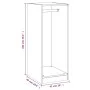 Kleiderschrank aus eichenbraunem Holzwerkstoff, 48 x 41 x 102 cm von vidaXL, Kommoden-Organizer und Bar-Kleiderbügel - Ref: F...