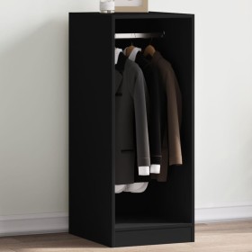 Black engineered wood wardrobe 48x41x102 cm by vidaXL, Dresser Organizers and Bar Hangers - Ref: Foro24-840815, Price: 71,72 ...