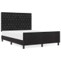 Estructura de cama con cabecera Negro 140 x 190 cm Terciopelo