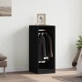Schwarzer Kleiderschrank aus Holzwerkstoff, 48 x 41 x 102 cm von vidaXL, Kommoden-Organizer und Bar-Kleiderbügel - Ref: Foro2...