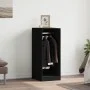 Schwarzer Kleiderschrank aus Holzwerkstoff, 48 x 41 x 102 cm von vidaXL, Kommoden-Organizer und Bar-Kleiderbügel - Ref: Foro2...